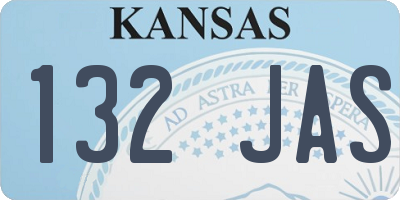 KS license plate 132JAS