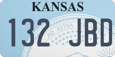 KS license plate 132JBD
