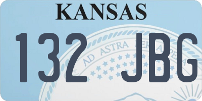 KS license plate 132JBG