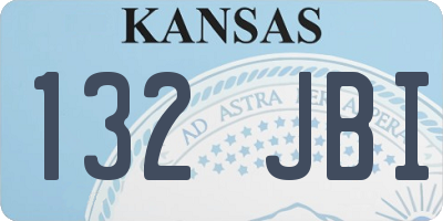 KS license plate 132JBI