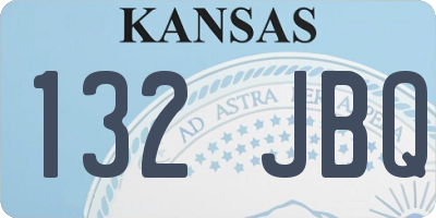 KS license plate 132JBQ