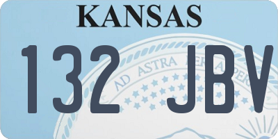 KS license plate 132JBV