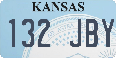 KS license plate 132JBY