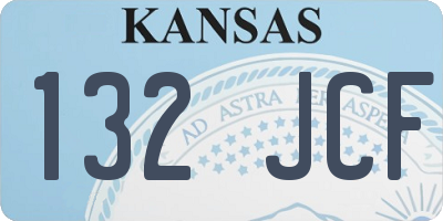 KS license plate 132JCF