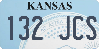 KS license plate 132JCS