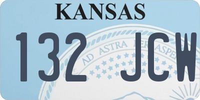 KS license plate 132JCW