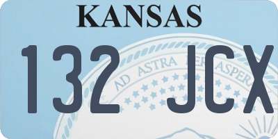 KS license plate 132JCX