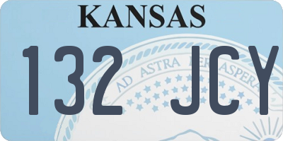 KS license plate 132JCY