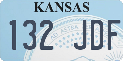 KS license plate 132JDF