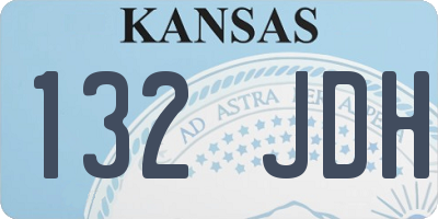 KS license plate 132JDH