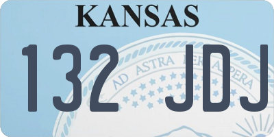 KS license plate 132JDJ