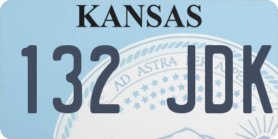 KS license plate 132JDK