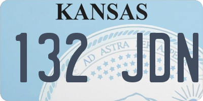 KS license plate 132JDN