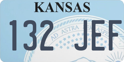 KS license plate 132JEF