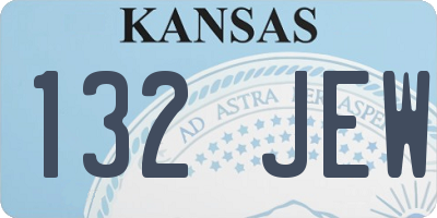 KS license plate 132JEW