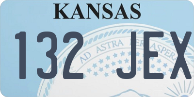 KS license plate 132JEX