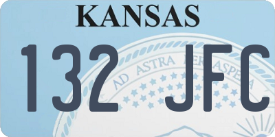 KS license plate 132JFC