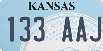 KS license plate 133AAJ
