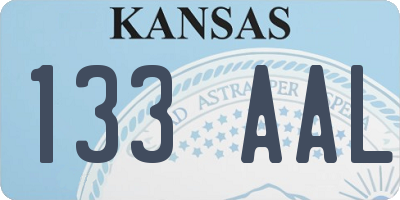 KS license plate 133AAL