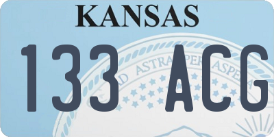 KS license plate 133ACG