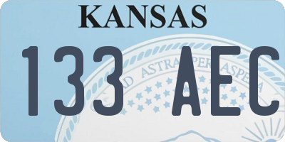 KS license plate 133AEC