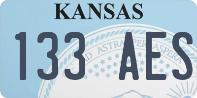 KS license plate 133AES