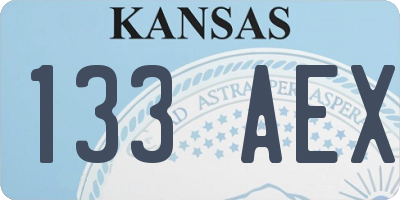 KS license plate 133AEX