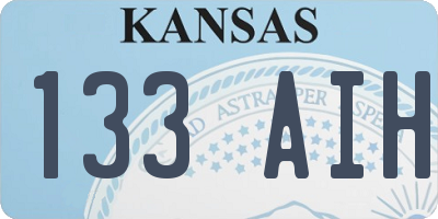 KS license plate 133AIH