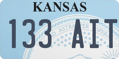 KS license plate 133AIT