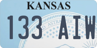 KS license plate 133AIW