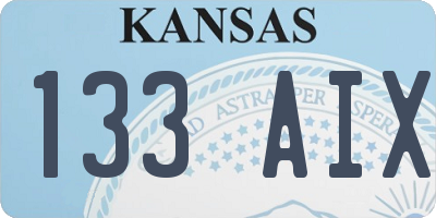 KS license plate 133AIX