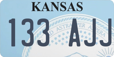 KS license plate 133AJJ