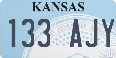 KS license plate 133AJY