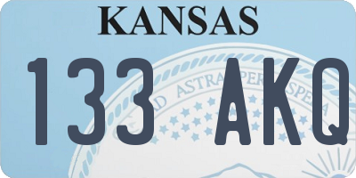 KS license plate 133AKQ