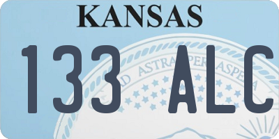 KS license plate 133ALC