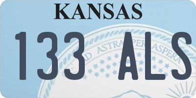KS license plate 133ALS