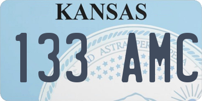 KS license plate 133AMC
