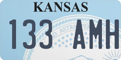 KS license plate 133AMH