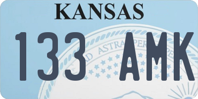 KS license plate 133AMK