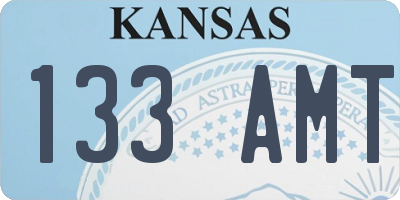 KS license plate 133AMT