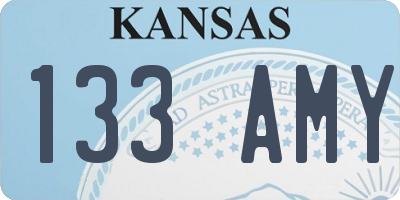 KS license plate 133AMY