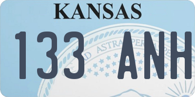 KS license plate 133ANH