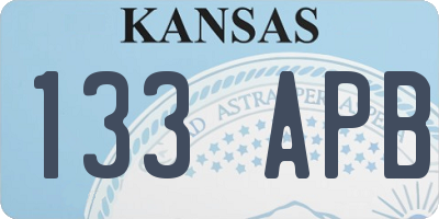 KS license plate 133APB