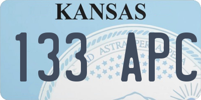KS license plate 133APC