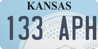 KS license plate 133APH