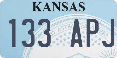 KS license plate 133APJ