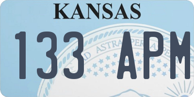 KS license plate 133APM