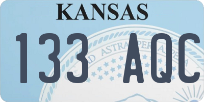 KS license plate 133AQC