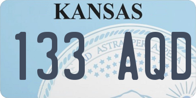 KS license plate 133AQD