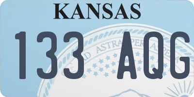 KS license plate 133AQG